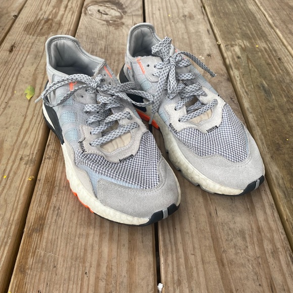 Adidas Nite Jogger Grey Two Solar Orange - Picture 2 of 10